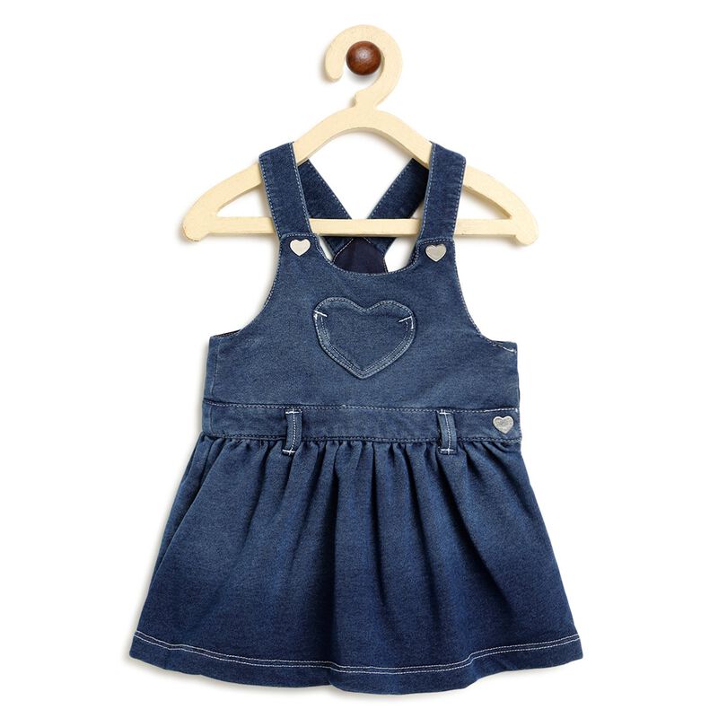Girls Medium Blue Overall Knitted Skirt image number null